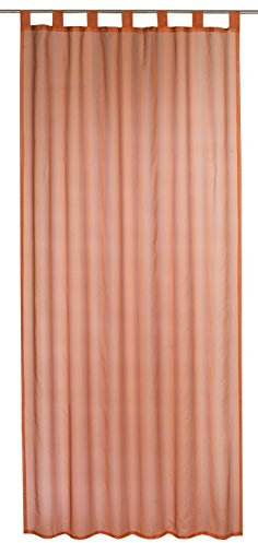 Elbersdrucke Streifenvoile 05 Fertigdekoration, Polyester, orange, 245 x 140 cm