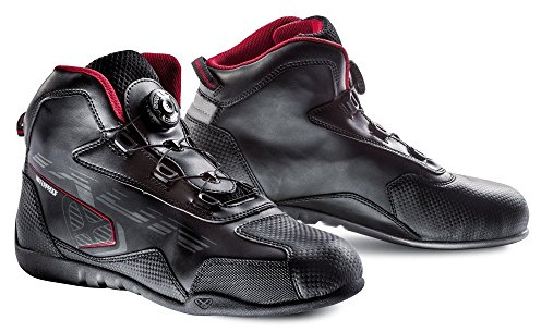 Ixon - 508121005-1001, Scarpe da moto da uomo Zebra nero e rosso, taglia 41 Unisex - Adulto