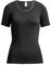 con-ta Thermo Kurzarm Shirt, wärmendes Thermoshirt aus natürlicher Baumwolle, bequemes Basic-T-Shirt, Damenbekleidung, schwarz Geringelt, Größe: M