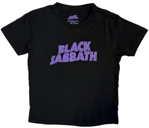 T-Shirt # M Kids Black # Wavy Logo