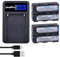 DuraPro 2Pcs NP-FM500H Battery Akku + LCD USB Charger for Sony a99,a77,a58,a57,a65,a68,a200,a300,a350,a450,a500,a550,a560,a700,a850,a900 Cameras