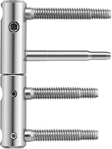 Gedotec Türbänder 3-DIM verstellbar Einbohrband 2-teilig | Rollen ø 20 mm | Tür-Scharnier für gefälzte schwere Holztüren & Zimmertüren | Stahl verzinkt | 1 Stück - Türband zweiteilig für Innentüren