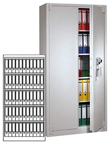 Müller Safe BS 1100 Stahlbüroschrank, Mechanisches Kombinationsschloss ZKS anstatt des Doppelbartschlosses, H195xB95xT55 cm, 174 kg