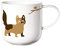 ASA Coppa Hunting Cats Henkelbecher Fine Bone China Weiß 0,4l, Größe: 9,2cm x 9,5cm, 19441014