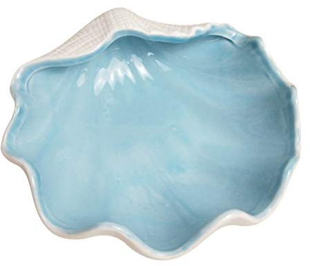 VOSAREA Deko Schale Muschel 17cm aus Keramik Dekoschale mediterran Deko