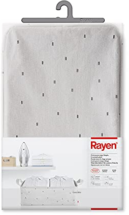 Rayen | Cesto para Ropa Limpia | Crudo con Estampado en Negro | Medidas: 60 x 40 x 20 cm