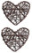 BESPORTBLE 2Pcs Natürliche Weinrebenkränze Unvollendete Herzförmige Rattankränze Girlande für DIY Handwerk Valentinstag Hochzeit Dekoration (25Cm)