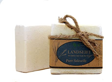Landseife Pure Bio Salzseife - Handgefertigte Bio Naturseife