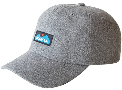 KAVU Winters Classic Hat Wool Six Panel Low Profile Dad Cap - Smoke