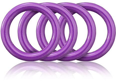 O - Ring aus Druckguss 25mm, 4er Set, DIY Hunde-Leine/Hunde-Halsband, nichtrostend, Ideal mit Paracord 550, Farbe: Pastell-violett