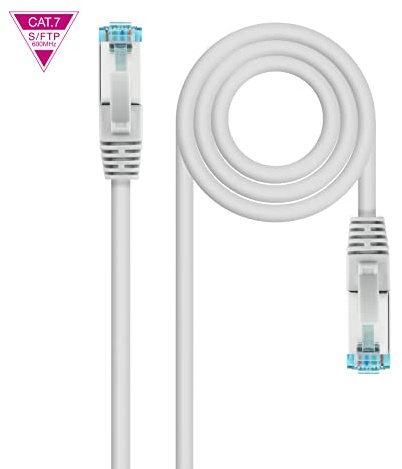 Nanocable 10.20.1715 - Cable de Red Cat.7 600MHZ LSZH SFTP PIMF AWG26, Gris, 15 m