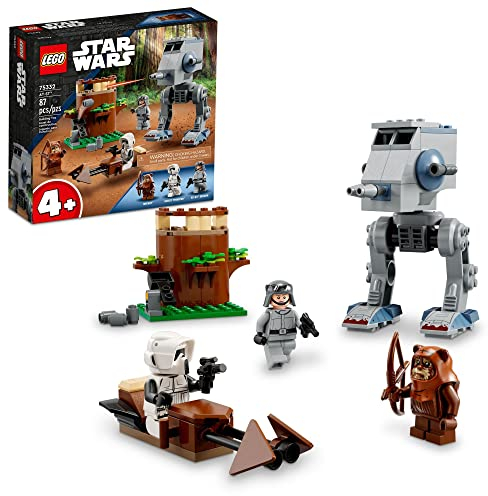 Lego Star Wars at-ST 75332 Spielzeug-Bauset – mit Wicket The Ewok und Scout Trooper Minifiguren, erweitern Sie Ihre Sammlung, tolles Geschenk für Vorschulkinder