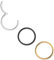 Body CAC 3PCS-20G(0.8mm)×8mm Hinged Nose Rings, Surgical Steel Medical Implant Grade Segment Clicker Hoop Rook Piercing, Seamless Cartilage Helix Septum Ring Earrings