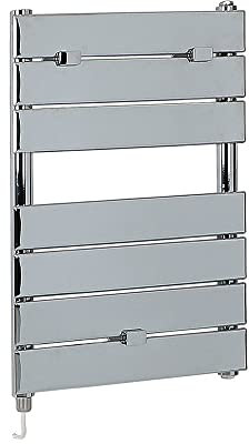 Milano Lustro 400W Chrome Flat Panel Electric Heated Towel Rail - 620mm x 450mm