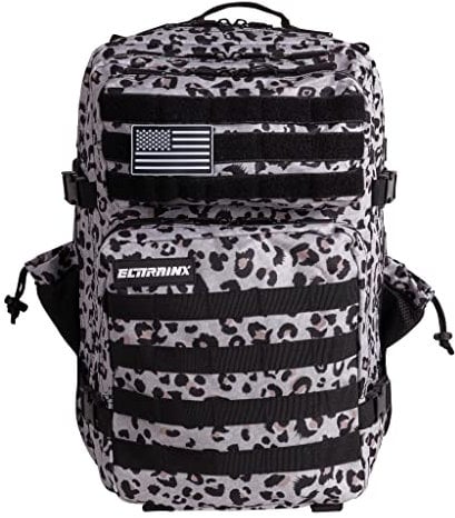ELITRAINX ELITEX TRAINING Militär-Rucksack, 45 l, wasserdicht, Sport, Flugzeugkabine, CrossTraining, Outdoor-Sport, Fitnessstudio, tragbar (Leopard)