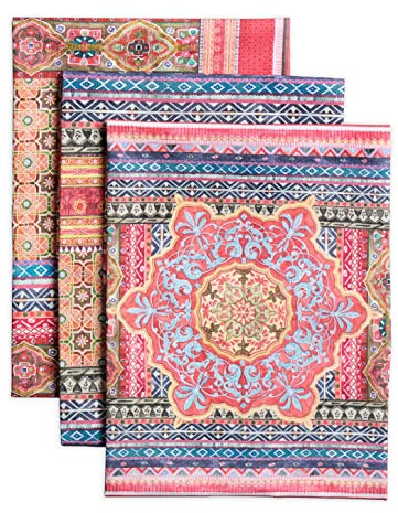 Maison d'Hermine Küchenhandtuch 100% Baumwolle (50 cm x 70 cm, Set von 3) | Küchenhandtücher Tischgeschirrtücher zum Muttertagsgeschenke Reinigen Thanksgiving und Weihnachten - Ispahan