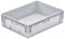 PROREGAL Euro-Norm Großbehälter | HxBxT 22x60x80cm | 91 Liter | Glatter Boden | Grau | Eurobehälter, Transportbox, Transportbehälter, Stapelbehälter