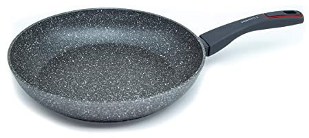 3 Claveles Sartén de 28 cm de diámetro de Aluminio Forjado con Inducción Total - Antiadherente y Mango de Baquelita - Válida para Todo Tipo de Fuegos