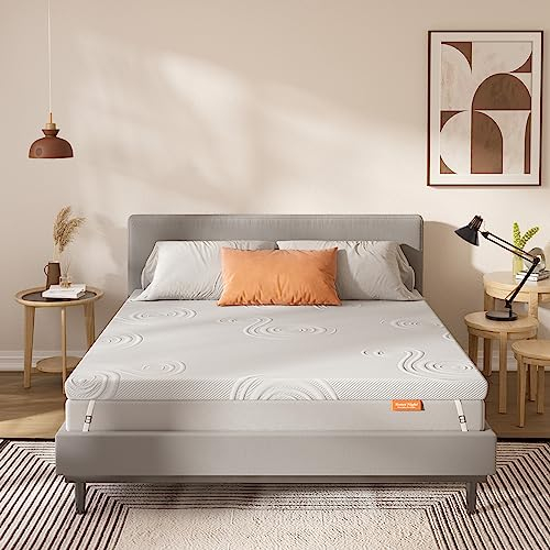 Sweetnight topper 90x200cm, matratzentopper Gelschaum Matratzenauflage 90x200, 8cm Höhe Gel Memory Foam Topper,Matratzen Topper mit Abnehmbarem und Waschbarem Bezug