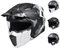 ILM Helm Motorrad Motocross Herren Damen Vintage Retro mit Visier ECE Model Z302,Schädel Matt, 2XL