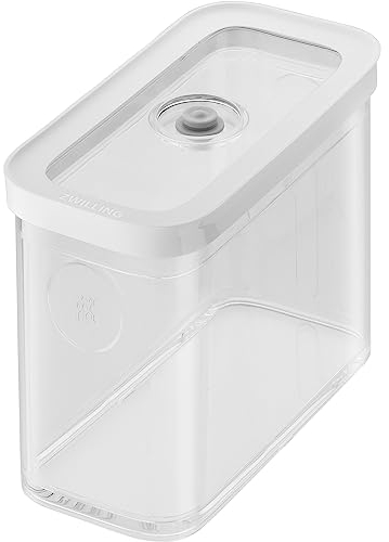 ZWILLING Fresh & Save CUBE Storage Organizer, 2M, 2-qt, Pantry Organizers and Storage, Plastic, BPA-Free Airtight Dry Food Storage Container for Oats, 16-ounce Box of Dry Pasta, Medium Tall, Clear