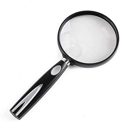Handlupe Brille Alter Mann liest HD Geschenk 6X Glas zum Lesen von Büchern Zeitung Karten Handarbeiten Löten Reparatur, Schwarz Made in China