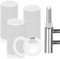 Fitschenringe Kunststoff Zimmertüren,100 Stück Unterlegscheiben Türscharnier,Spezial Fitschenringe aus Kunststoff,(keine Abriebspuren) Ø 10,20mm x 15mm x 1mm für Standard Zimmertüren