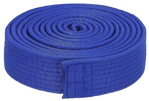 PATIKIL Taekwondo Coloré Classement Ceinture 1.5 x9.2Ft 2.8m, Polyester Martiaux Arts Judo Karaté Ceinture pour Entraîneur Enseignement Pratique, Bleu