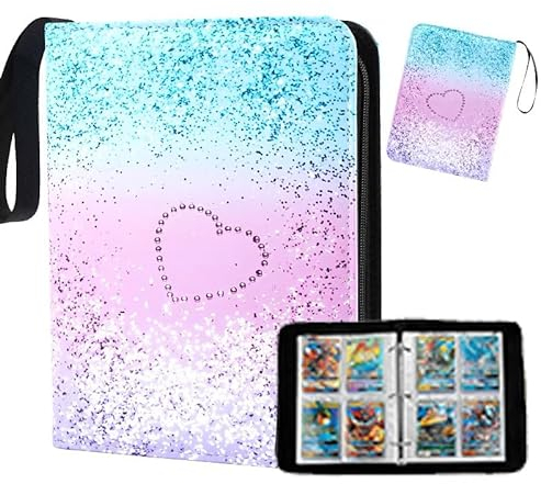 SOSINYA Porte Carte à Collectionner, Classeur Cartes Pour Cartes, Album de Cartes Gx Vmax, Livre de Protection Cartes, 60Pages Capacité de 1080Cartes (03)