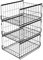 DongMaple 3 Stück Schrank Organizer Kleiderschrank, Stapelbare Aufbewahrungsbox, Schrank Schubladen, Regal Metall Schrank, Kleiderschrank Ordnungssystem Faltbar für Haus, Schwarz