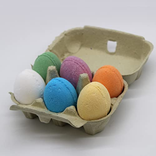 Ancient Wisdom 6-Pack Bath Eggs: Luxurious Fragrant Bath Bombs for Kids & Adults for Easter or as a Wedding Favour - Mixed Pack