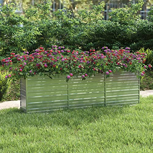 ARKEM Fioriera da Esterno, Orto Verticale Rialzato da Esterno per Balcone e Giardino, Mini Orto Rialzato per Piantine, Giardino Verticale da Esterno, Impermeabile,Letto Rialzato Giardino 240x40x77 cm