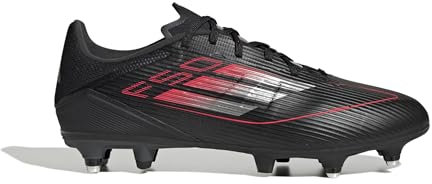 adidas Unisex F50 League Football Boots Soft Ground, core Black/Iron met./Lucid red, 9 UK