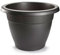 Acan Tradineur - Maceta Redonda Terracota - Fabricado en Plástico -Macetero Apto para Exterior e Interior del hogar - 60 cm - Color Antracita