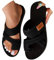 Onsoyours Sandales Plates Femme Été Hallux Valgus Tongs Confortable Maille Nu Pieds Bout Ouvert Chaussures Vintage Sandales Pantoufles de Plage Vacances Slippers D Noir 38 EU