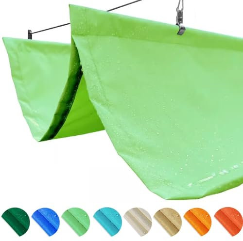 Rétractable Voile D'ombrage Ondulée, Extérieur Pergola Solarium Patio Couverture D'auvent pour Résistant Aux UV Protection Solaire, Remplacement Imperméable Auvent