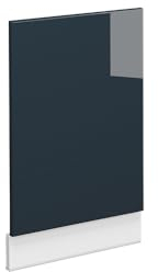Vicco Frontblende Fame-Line, Geschirrspüler Fronttür, Dunkelblau Hochglanz, 45 cm, AP Eiche