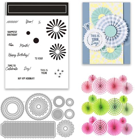 QTTRPCU Stanzschablonen Neuheiten 2024, Stampin Up Stempel und Stanzen Set Neu 2024, Stempel und Stanzen Set für DIY Geburtstage Scrapbooking Kunst Handwerk Supplies Stamping