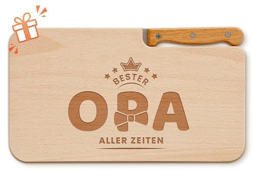 Einzigartige Geschenkidee für Opa: Holz Frühstücksbrettchen mit Gravur - Perfekt für Weihnachten