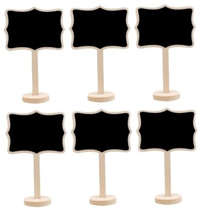 NUOBESTY 10stücke Holztafel Mit Blumenmuster Kleine Tafel Als Nachrichtentafel Tischnummertafel Für Hochzeitsparty-dekoration Memotafel Aus Gesundem Holz