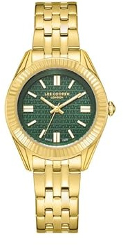 Lee Cooper Ladies Green Dial Analogue Watch LC08038.170, Green, Green