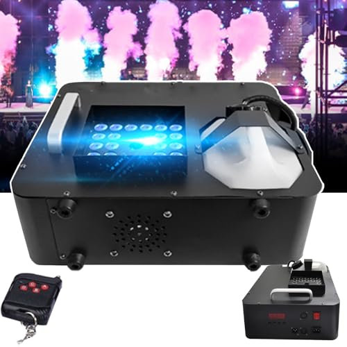 5L Nebelmaschine/Rauchmaschine – Mit 24 LED-Leuchten, Große Rauchleistung/20.000 Kubikfuß/Minute, Rauchhöhe: 1–6 M, Dauer: 40–50 Sekunden, Mit Fernbedienung, Für Party, Hochzeit,3000w