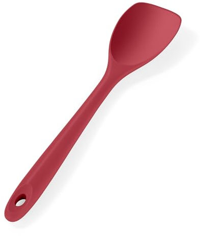 U-Taste Silicone Cooking Spatula: 315℃ Heat Resistant Flexible Seamless Spoon Spatula Non-Stick Kitchen Scraper with Wide Scoop Shape for Flipping Stirring Mixing Scraping Folding Serving (Red)