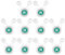 DOUDINGMAO 10Pcs LED Camping Rope Hanging Light, Camping Rope Warning Guard Camping Tent String Rope Warning Light