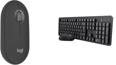 Logitech Pebble Mouse 2 & Trust Ymo II Leise Tastatur Maus