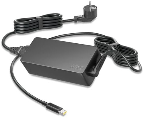 Cargador portátil USB C 65W para Lenovo Thinkpad X1 Carbon T470 T480 T490 T590 E580 E590 E595 Yoga IdeaPad Chromebook 20V 3.25A Type C Adaptador Alimentación