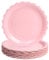 PARTY GO 50Pcs Pink Paper Plates 7 18cm, Party Plates Disposable Supplies Pack for Birthday, Baby Shower, Holiday Wedding Graduation Party Decorations