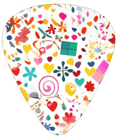 Happy Birthday Background Wzywhj Prints ABS-Gitarrenplektren für Bass, Ukulele, Akustik- oder E-Gitarre, 12 Stück