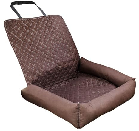 Small Dog Car Seat, Portable Waterproof Pet Booster, 50cm/19.69x19.69+19.69 Inches Anti-Dirty Travel Mat with Safety Straps, Foldable Carrier Pad for Truck Suv Road Trip Outdoor