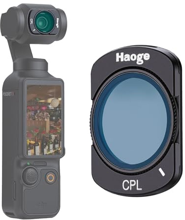 Haoge Pocket 4 magnetischer CPL-Filter für DJI Osmo Pocket 3 4 Creator Combo Action-Kameraobjektiv, mehrfach beschichteter Zirkular-Polarisationsfilter mit Displayschutzfolie